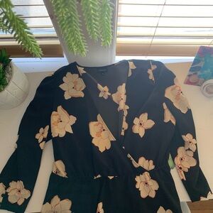FLORAL PEPLUM BLOUSE